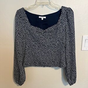 Blue Patterned Blouse